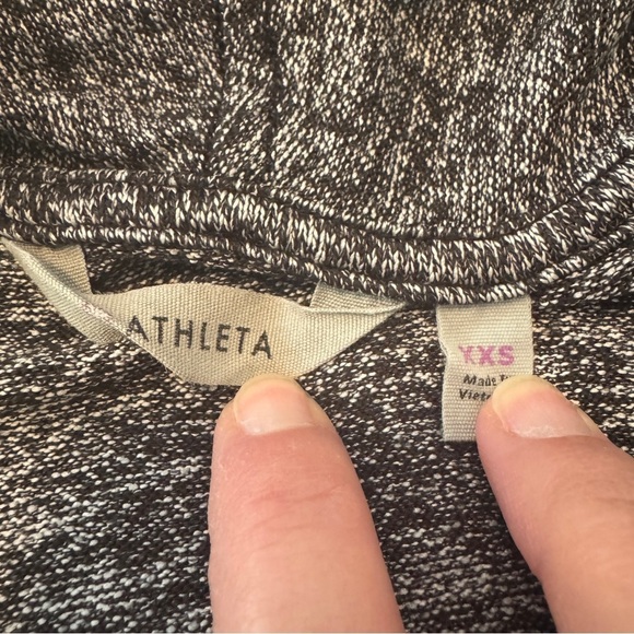 Athleta XXS Pose Wrap Cardigan Heather Black Gray Open Front Modal - Picture 7 of 8